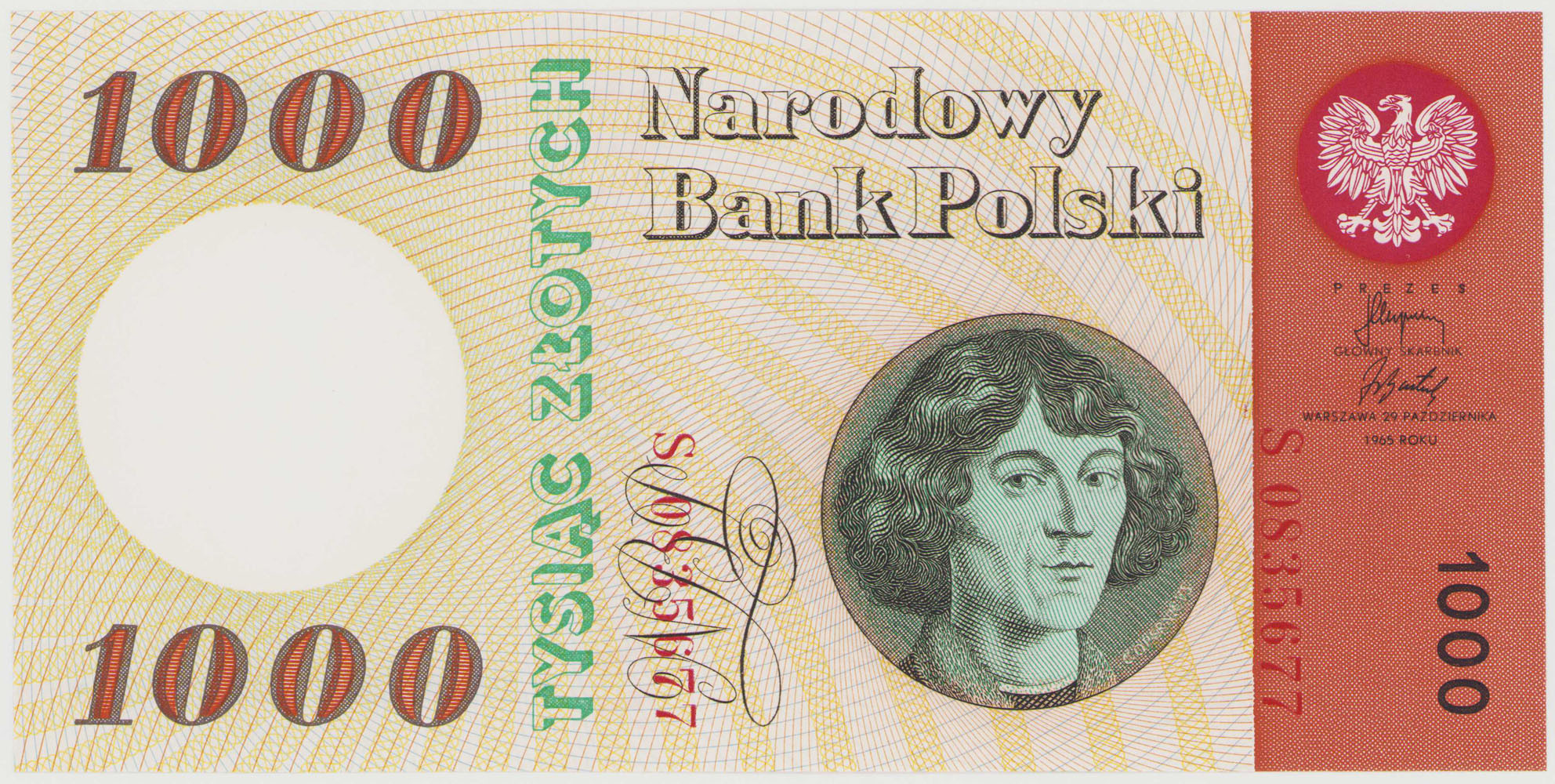 1.000 złotych 1965 seria S - PIĘKNY
